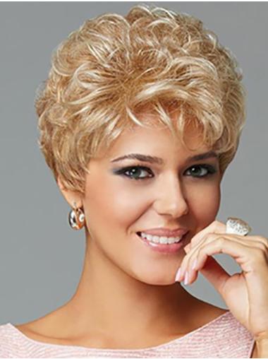 Bølge 6" Lace Front Beskåret Blond Klassiske Parykker