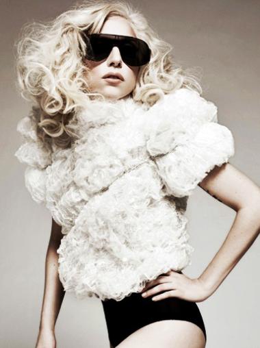 Lace Front Syntetisk 18" Lang Krøllet Lady Gaga Paryk