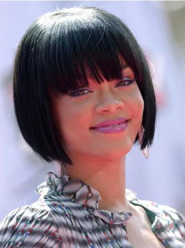 Bob Full Lace 10" Sort Mellem Glat Rihanna Parykker